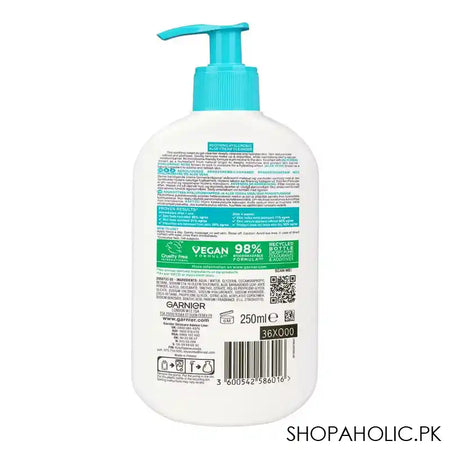 Garnier Skin Active Soothing Hyaluronic Aloe Cream Cleanser, PH Neutral, For Dehydrated Skin, 250ml - Image 3