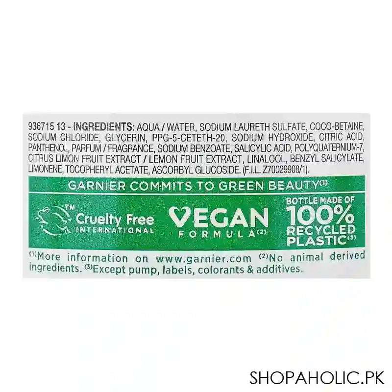 Garnier Skin Naturals Hyaluronic Aloe Gel Cleanser, Cruelty Free, Vegan, 200ml - Image 3