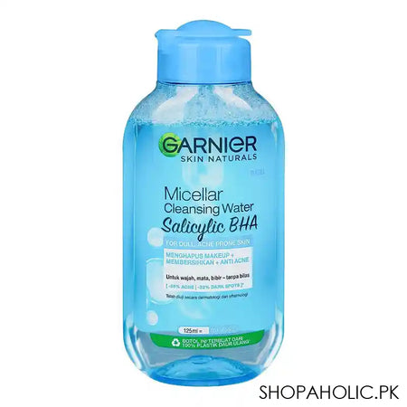 Garnier Skin Naturals Salicylic BHA Micellar Cleansing Water, For Dull Acne Prone Skin, 125ml - Main Image