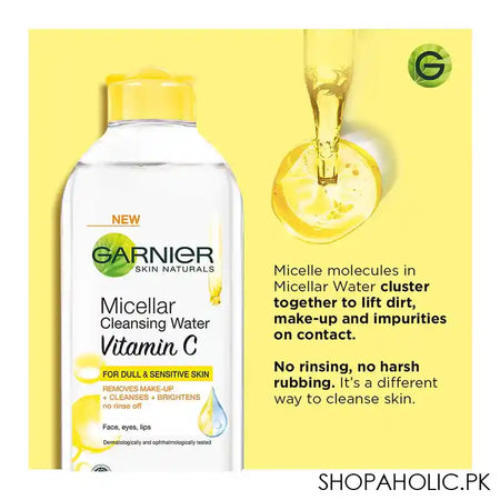 Garnier Skin Naturals Vitamin C Micellar Cleansing Water 400ml - Image 3