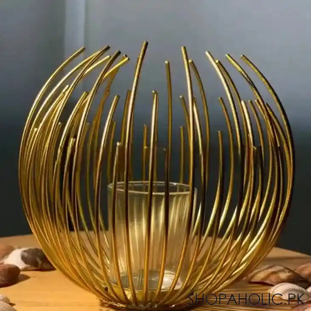 geometric metal candle holder image2