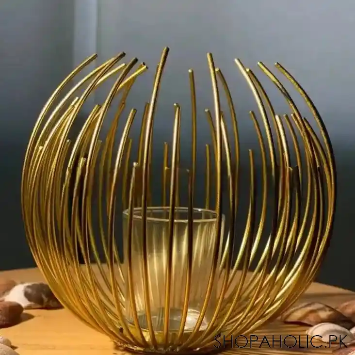 geometric metal candle holder image2