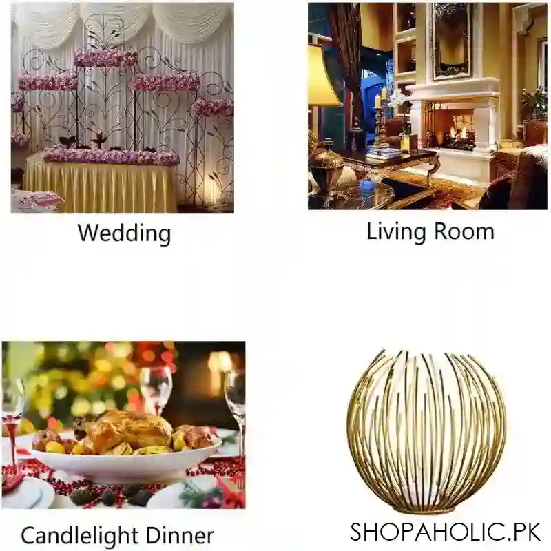 geometric metal candle holder image4