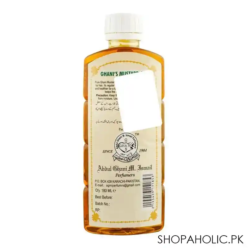 ghani's mustard hair oil, 180ml image2