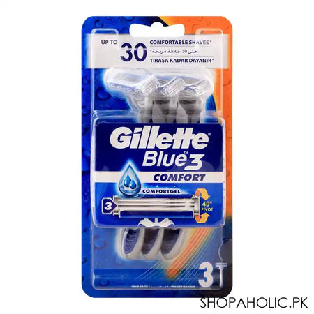 Gillette Blue 3 Comfort Disposable Razor, 3-Pack - Main Image