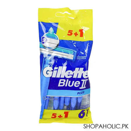 Gillette Blue II Plus Disposable Razors, 6-Pack - Main Image