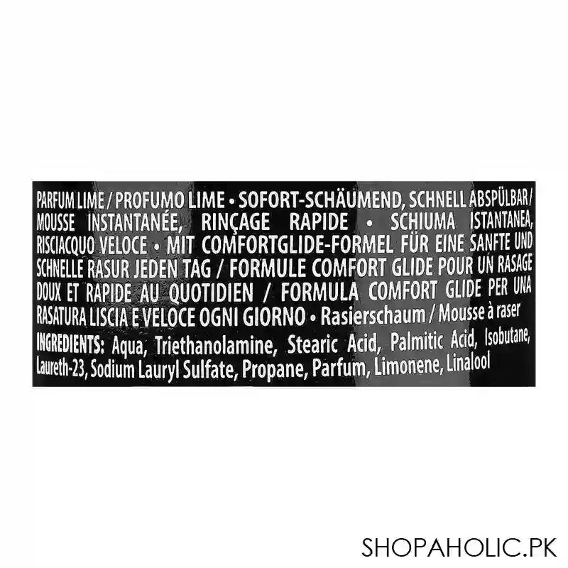 Gillette Lime Scent Shaving Foam, 200ml - Image 2