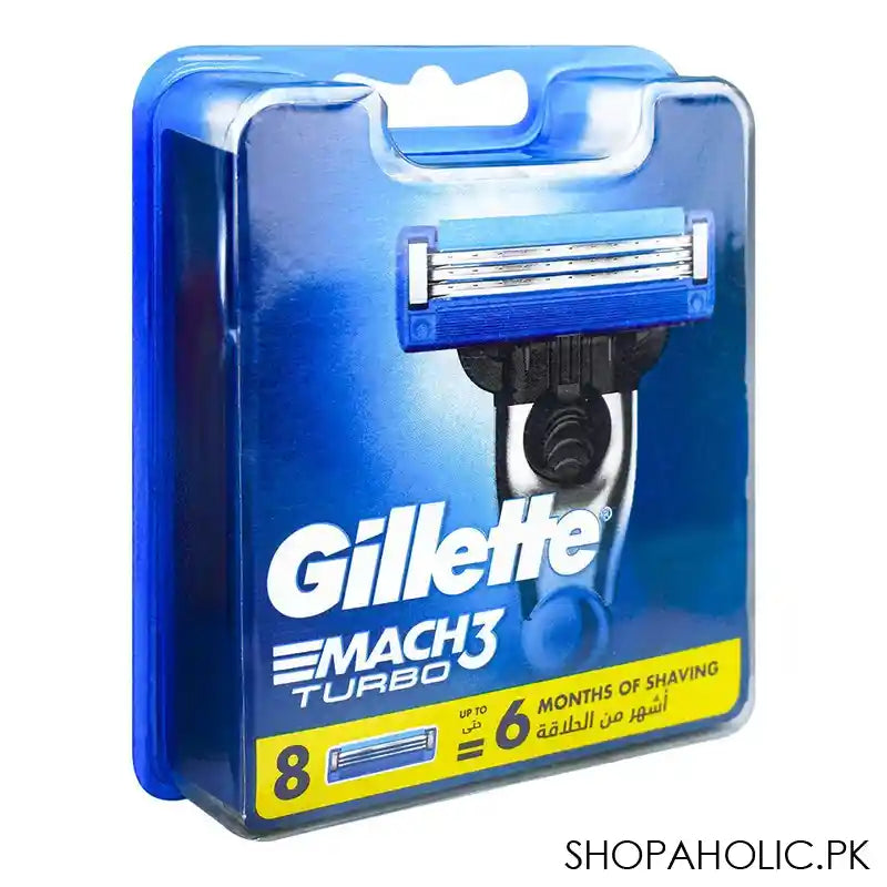 Gillette Mach 3 Turbo Razor Refill Cartridges, 8-Pack - Main Image