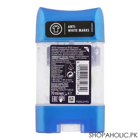 gillette power rush 48h antiperspirant clear gel, 70ml image2