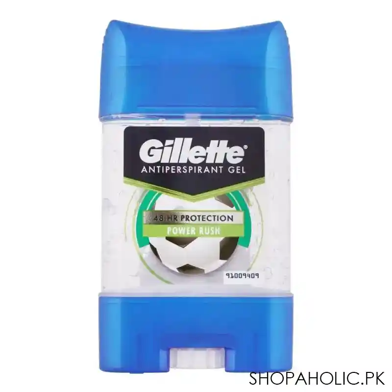 gillette power rush 48h antiperspirant clear gel, 70ml main image