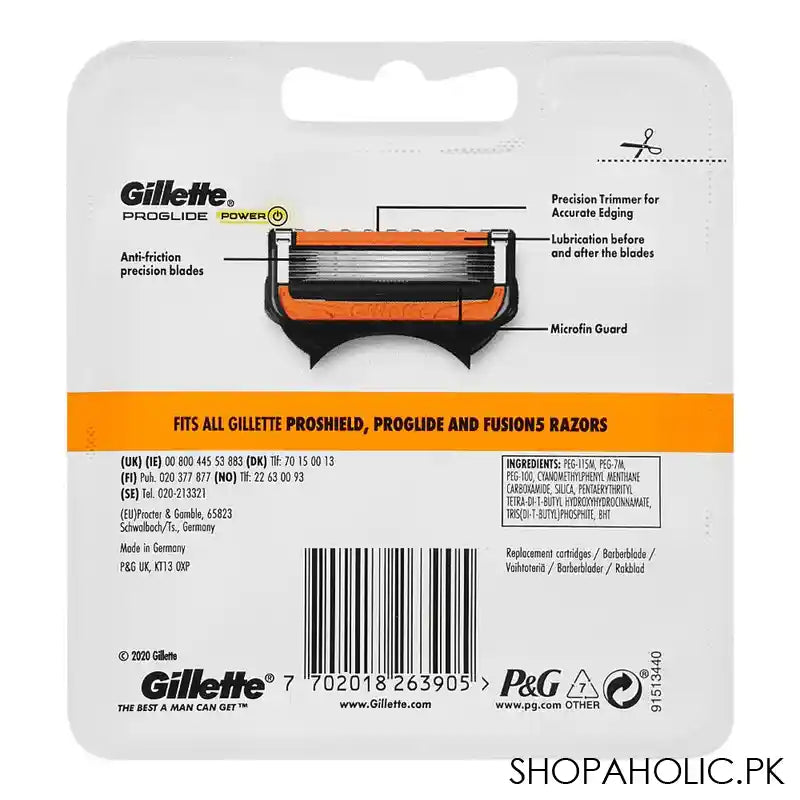 Gillette Proglide Power Cartridges, 4-Pack - Image 2