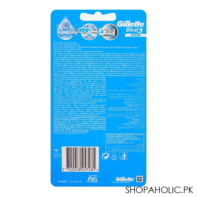 Gillette Sensor-3 Cool Razor, For Men, 6-Pack - Image 3