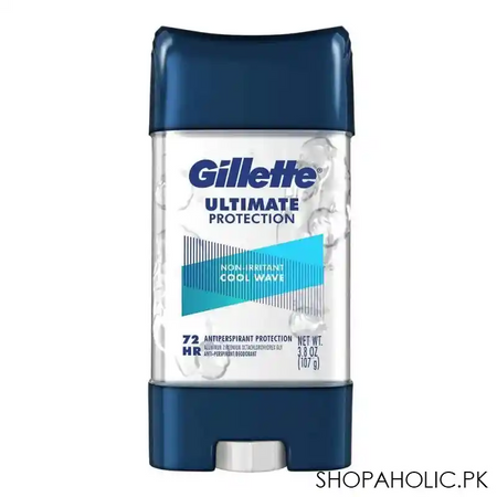 gillette ultimate protection non irritant cool wave gel, for men, 107g main image