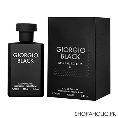 giorgio black special edition ii eau de parfum, fragrance for men, 100ml main image