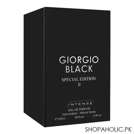 giorgio black special edition ii intense eau de parfum, fragrance for men, 100ml main image