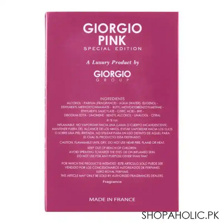giorgio pink special edition eau de parfum, fragrance for women, 100ml image3