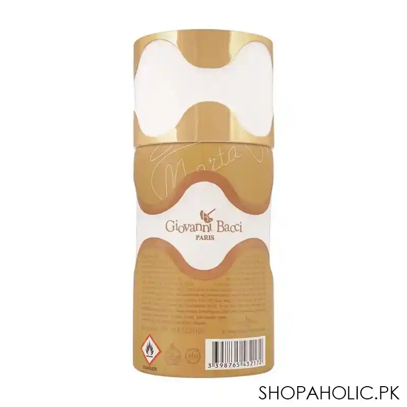 giovanni bacci santa marta pour femme perfume deodorant spray, 275ml image2