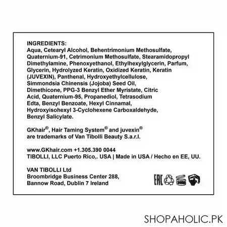 gk hair pro line hair taming system balancing conditioner, 300ml image3
