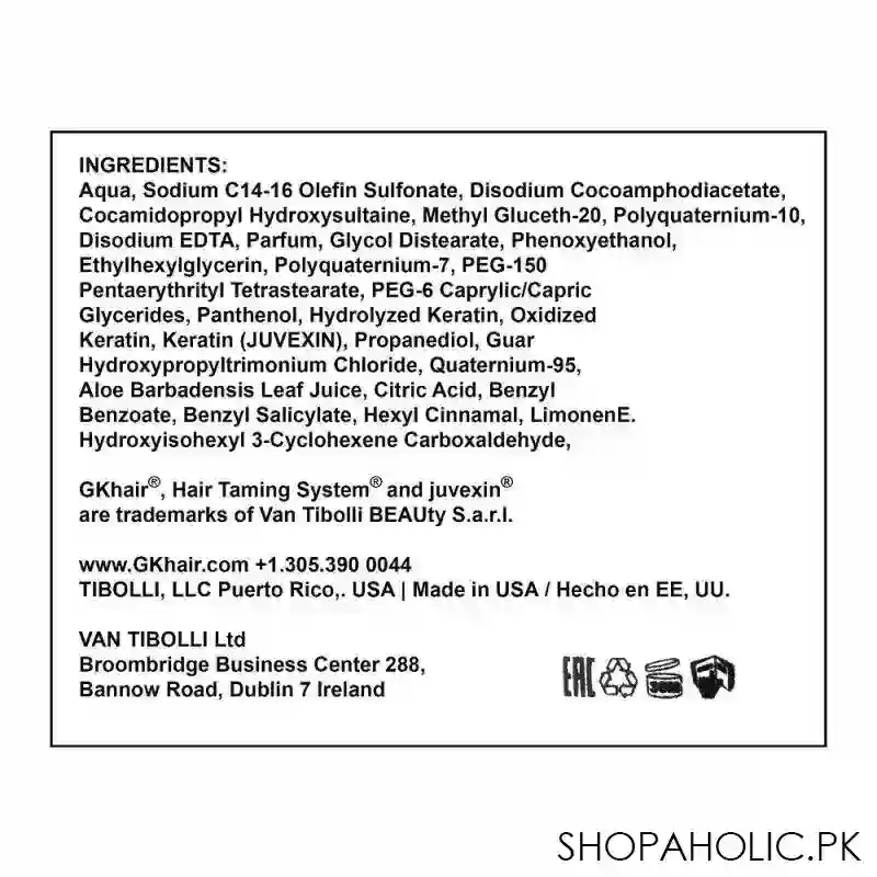 gk hair pro line hair taming system balancing shampoo, 300ml image3