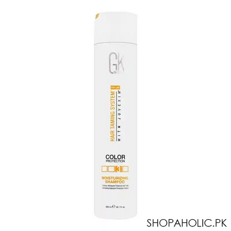 gk hair pro line hair taming system color protection moisturizing shampoo, 300ml main image
