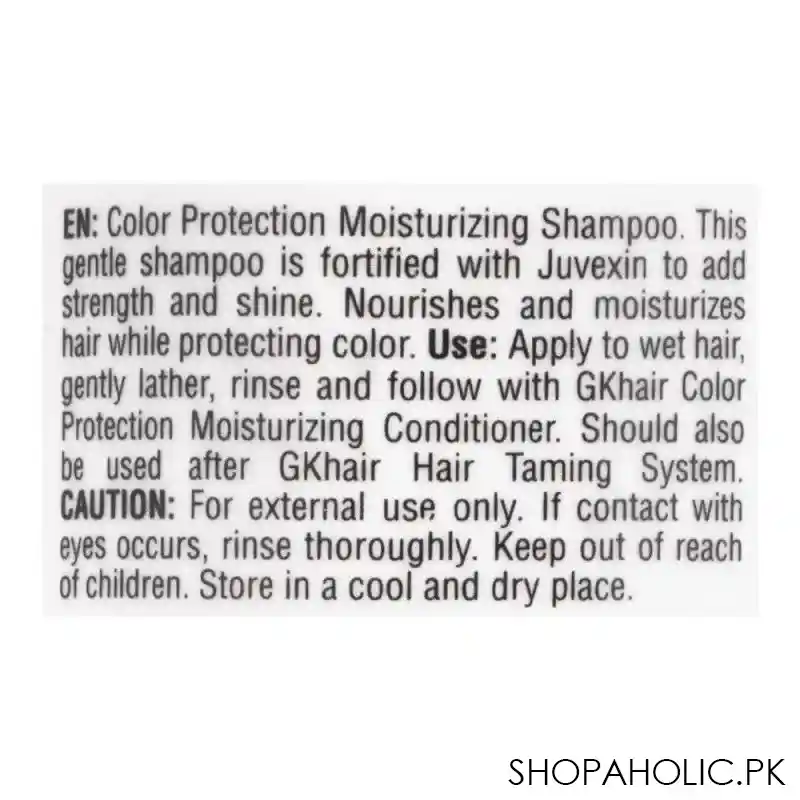 gk hair taming system color protection 3 with juvexin, moisturizing shampoo, 1000ml image3