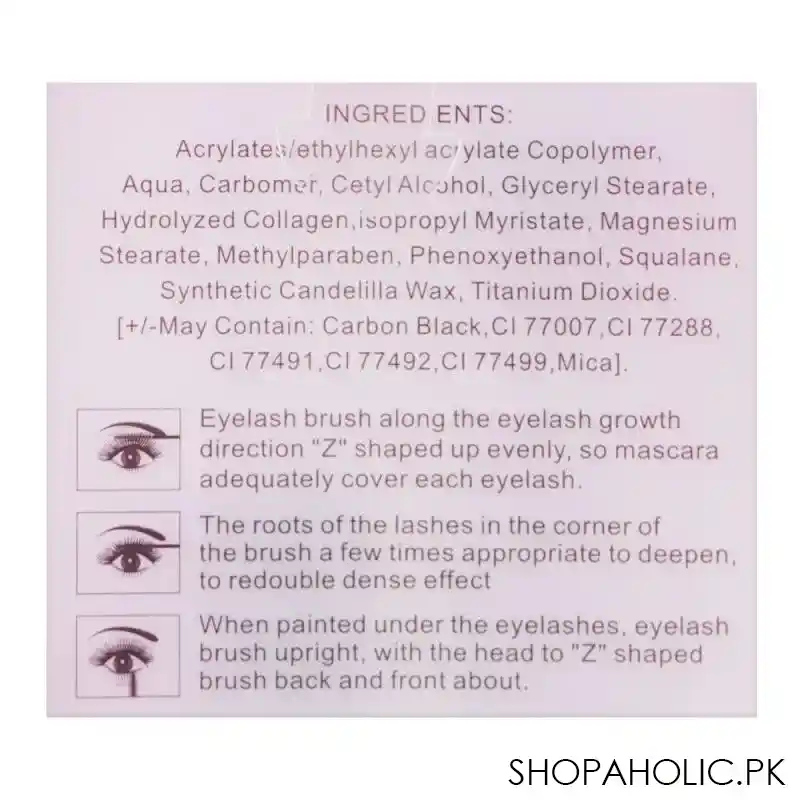 glamorous face 4d thick extra curl volumizing mascara, gf7860 image4
