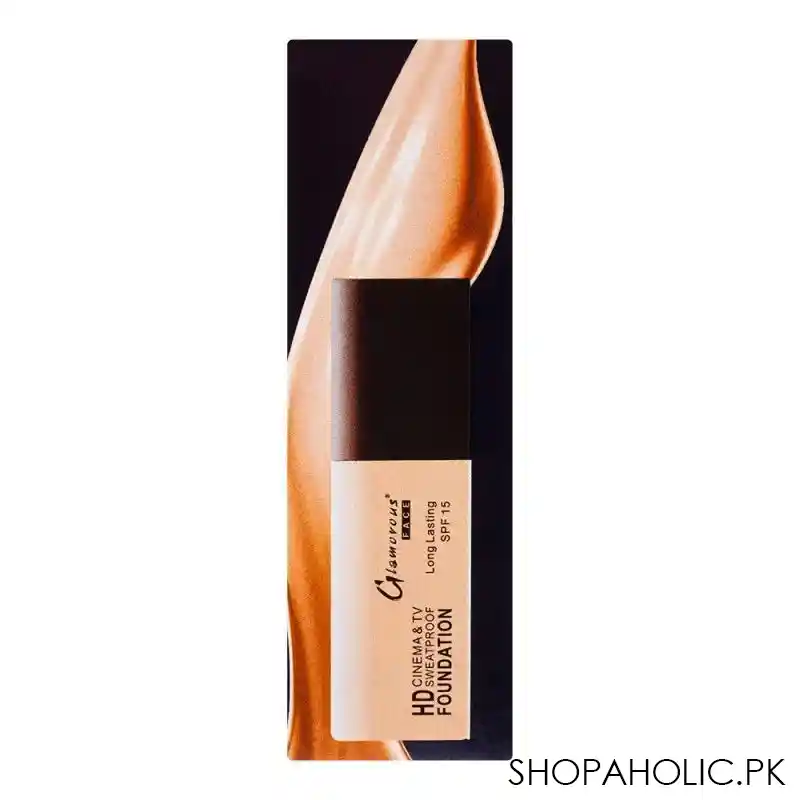 glamorous face hd cinema & tv waterproof long lasting foundation, 03 soft ivory, gf7822 image4