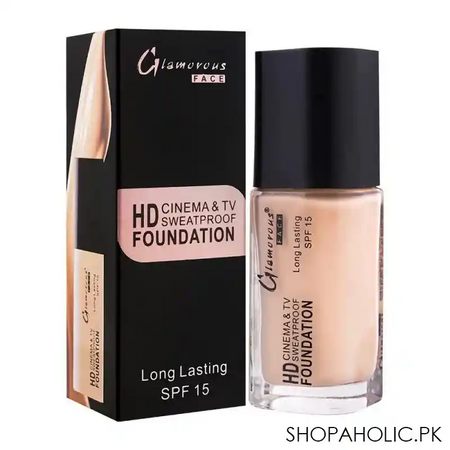 glamorous face hd cinema & tv waterproof long lasting foundation, 03 soft ivory, gf7822 main image