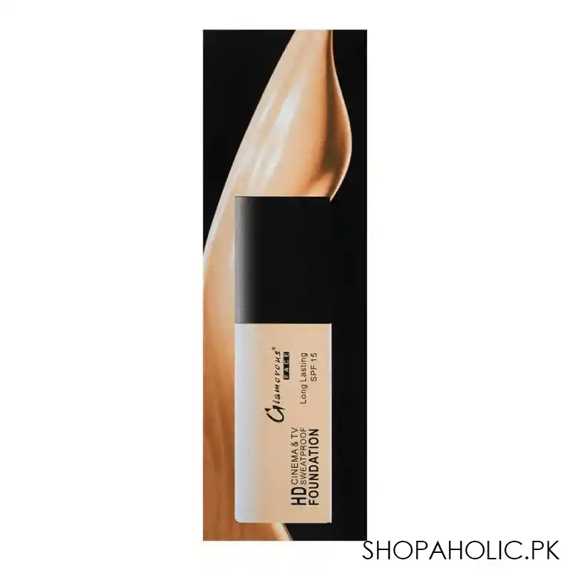 glamorous face hd cinema & tv waterproof long lasting foundation, 04 natural, gf7822 image3