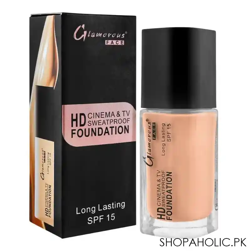 glamorous face hd cinema & tv waterproof long lasting foundation, 04 natural, gf7822 main image