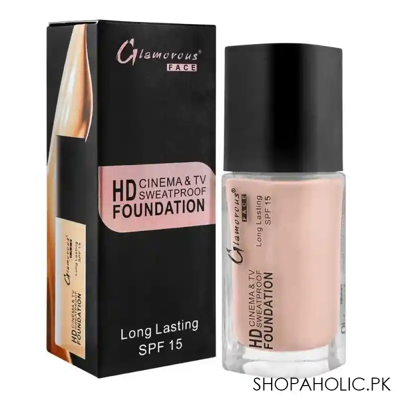 glamorous face hd cinema & tv waterproof long lasting foundation, 05 natural tan, gf7822 main image