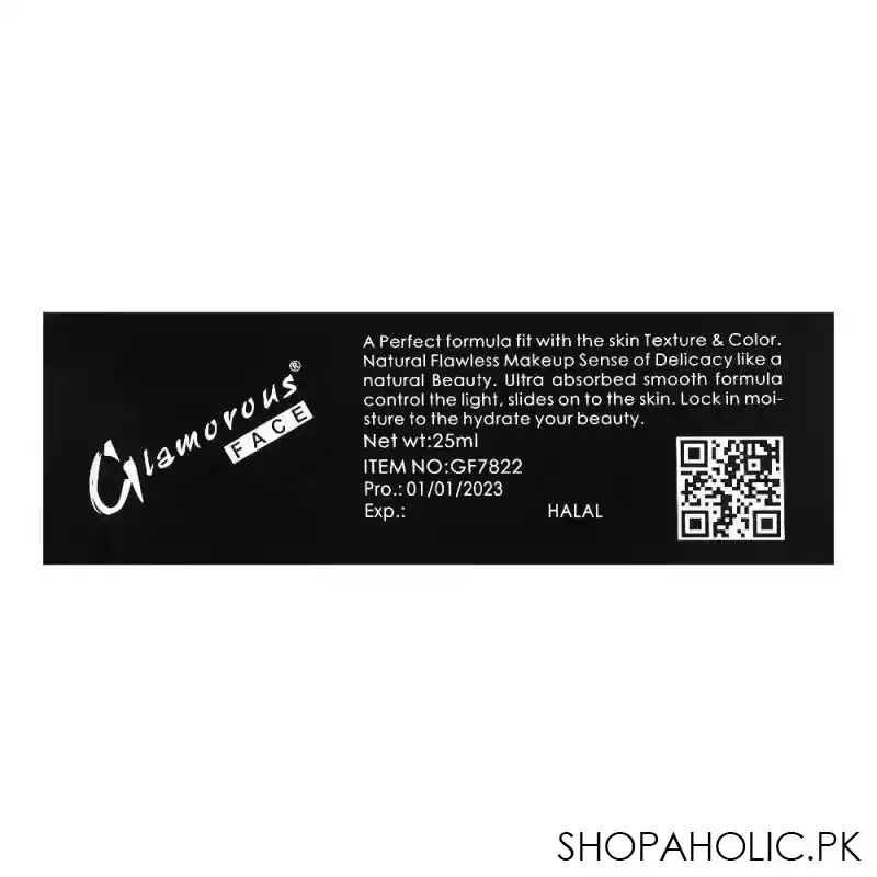 glamorous face hd cinema & tv waterproof long lasting foundation, 06 white ivory, gf7822 image4