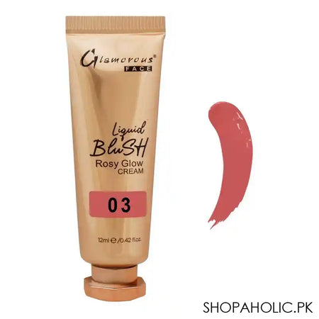 Glamorous Face Liquid Blush Rosy Glow Cream, 03 GF8058, 12ml - Image 6