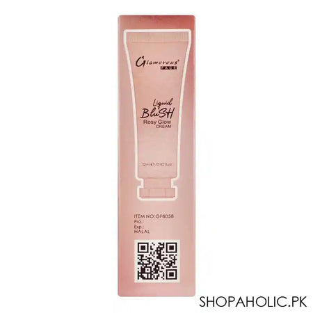 Glamorous Face Liquid Blush Rosy Glow Cream, 06 GF8058, 12ml - Image 5