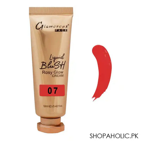 Glamorous Face Liquid Blush Rosy Glow Cream, 07 GF8058, 12ml - Image 4