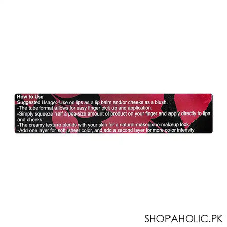 Glamorous Face Tint Up And Glow Up Rose Pin Lip & Cheek Magic Tint, GF8080, 30ml - Image 3