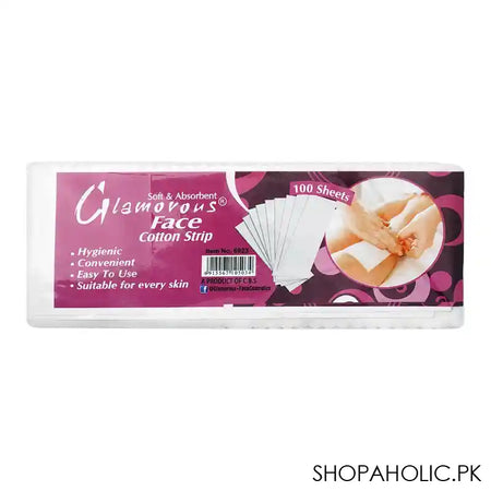 Glamourous Face Wax Cotton Strip Large 100-Pack, 6923 - Main Image