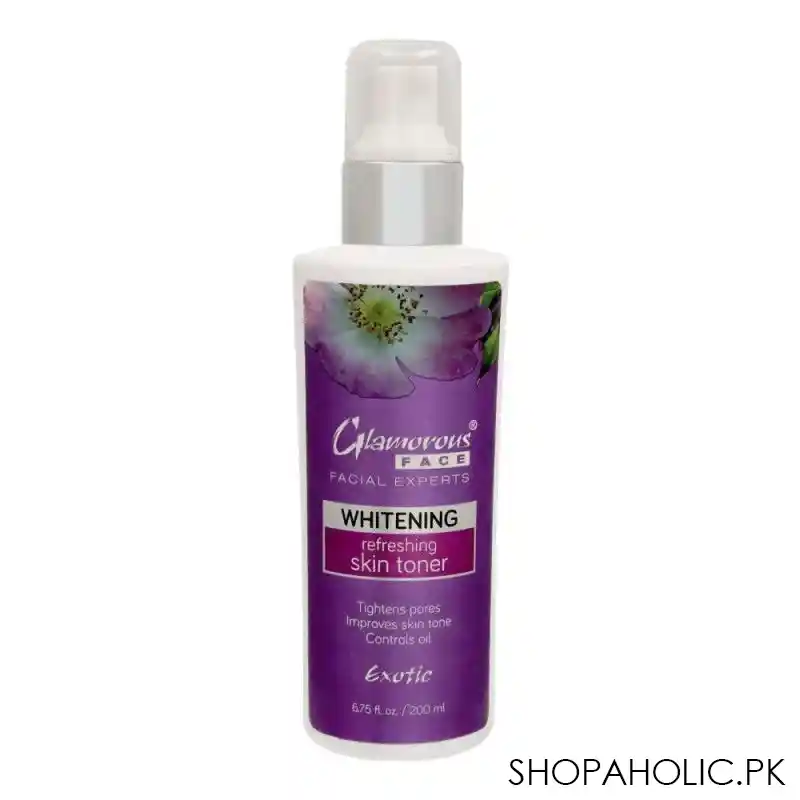 glamourous face whitening refreshing skin toner, exotic, 200ml main image