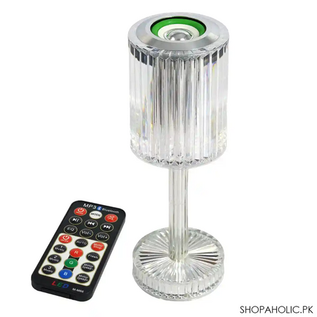 glass shape crystal lamp with bluetooth speaker main image