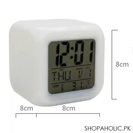 glowing led color change digital alarm clock image7
