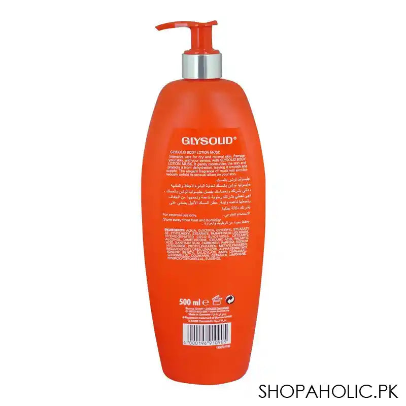 Glysolid Musk Body Lotion, For Dry & Normal Skin, 500ml - Image 2