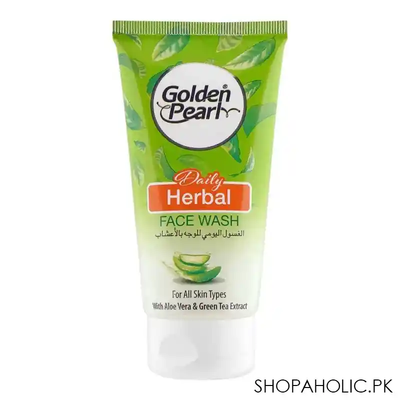 golden pearl daily herbal face wash, for all skin types, 150ml main image