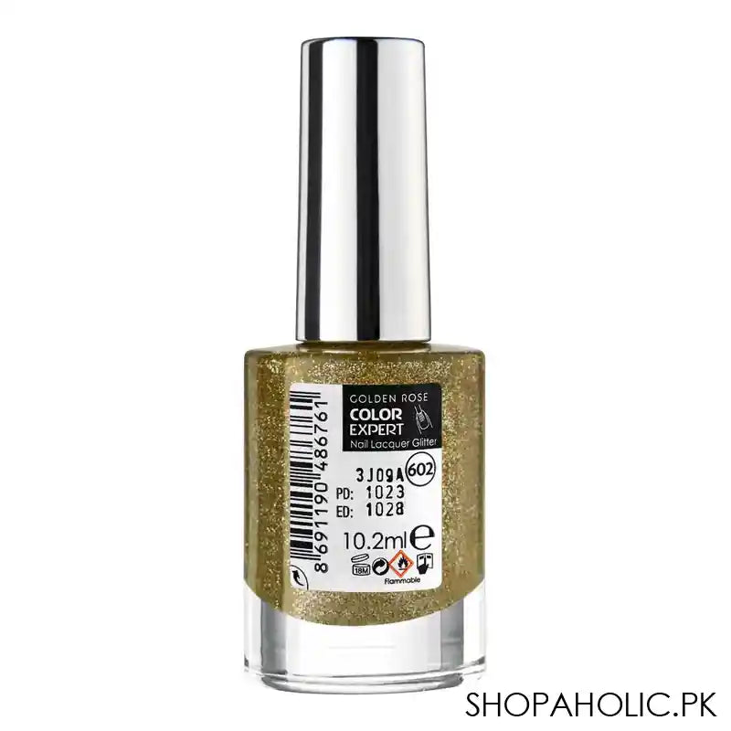 Golden Rose Color Expert Glitter Nail Polish/Lacquer, 602 - Image 2