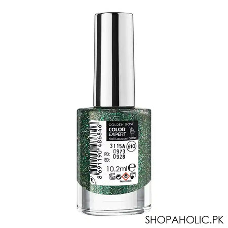 Golden Rose Color Expert Glitter Nail Polish/Lacquer, 610 - Image 2