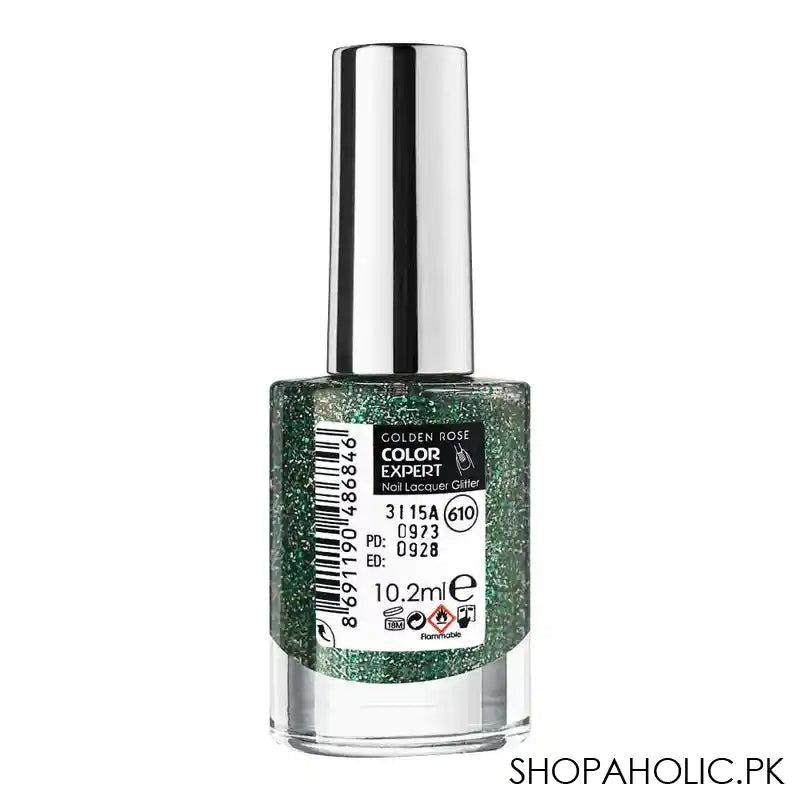 Golden Rose Color Expert Glitter Nail Polish/Lacquer, 610 - Image 2