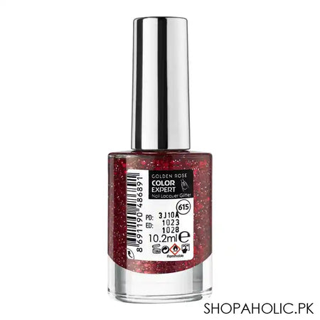 Golden Rose Color Expert Glitter Nail Polish/Lacquer, 615 - Image 2