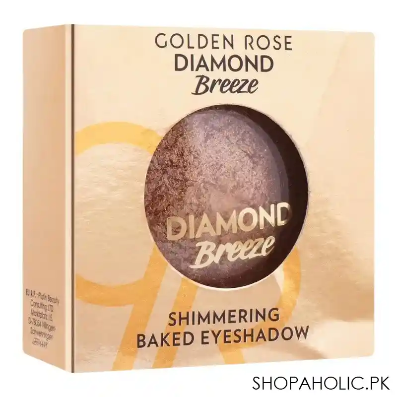 golden rose diamond breeze shimmering baked eye shadow, 02, dazzling bronze image2