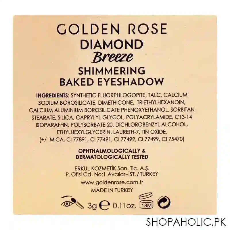 golden rose diamond breeze shimmering baked eye shadow, 02, dazzling bronze image3
