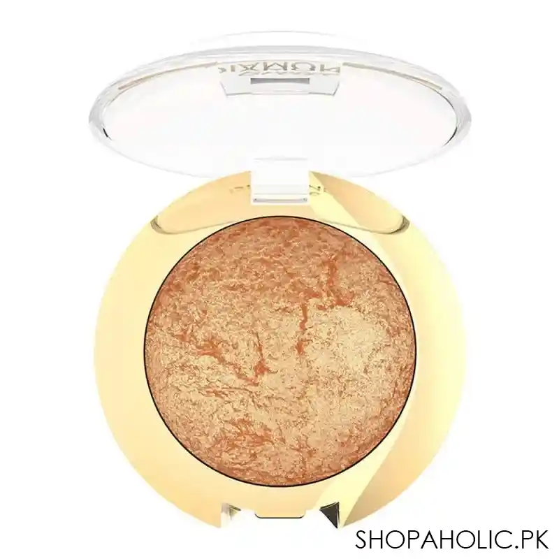 golden rose diamond breeze shimmering baked eye shadow, 02, dazzling bronze main image