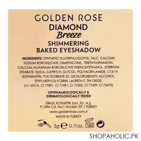 golden rose diamond breeze shimmering baked eye shadow, 03, dazzle copper image3